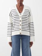 La Ligne - Sailor Ribbed Cotton Cardigan - Womens - Cream Navy