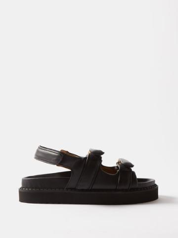 Isabel Marant - Madee Leather Velcro Sandals - Womens - Black