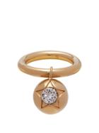 Matchesfashion.com Burberry - Crystal Embellished Sphere Ring - Womens - Gold