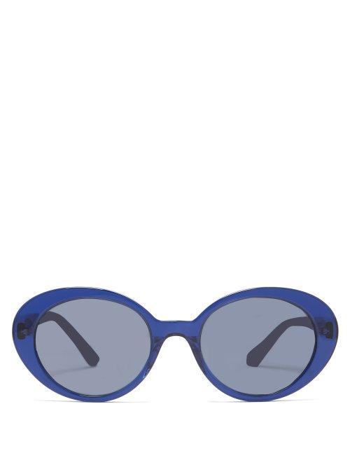 Matchesfashion.com The Row - X Oliver Peoples Parquet Sunglasses - Womens - Navy