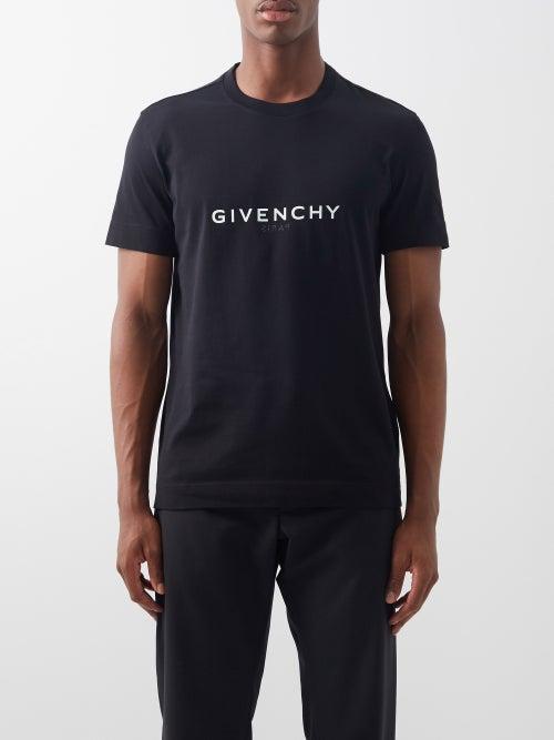 Givenchy - Reverse-logo Cotton-jersey T-shirt - Mens - Black