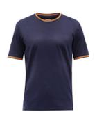 Paul Smith - Artist-stripe Crew-neck Cotton-jersey T-shirt - Mens - Dark Navy