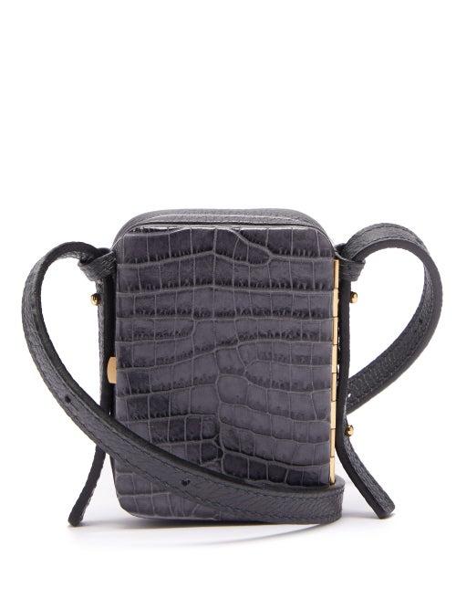 Matchesfashion.com Lutz Morris - Norman Contrast Panel Leather Cross Body Bag - Womens - Navy
