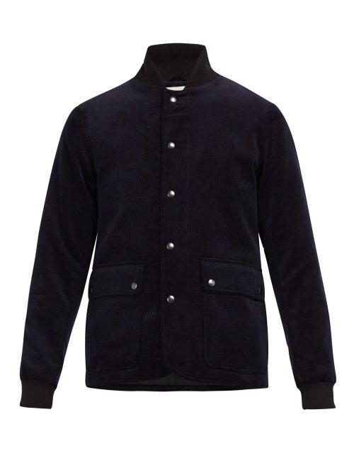 Matchesfashion.com Oliver Spencer - Berwick Cotton Corduroy Bomber Jacket - Mens - Navy