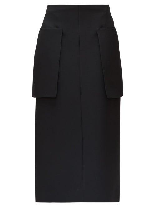 Matchesfashion.com The Row - Jenna Patch-pocket Crepe Pencil Skirt - Womens - Black