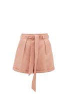 Matchesfashion.com Loup Charmant - Tellin Linen Shorts - Womens - Pink