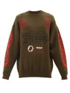 Vetements - Freiland-logo Merino Sweater - Mens - Khaki
