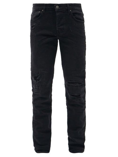 Ksubi - Chitch Distressed Slim-leg Jeans - Mens - Black