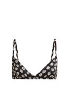 Matchesfashion.com Dodo Bar Or - Jenna Floral Print Bikini Top - Womens - Black Print