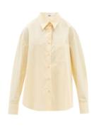The Frankie Shop - Lui Organic Cotton-poplin Shirt - Womens - Light Yellow