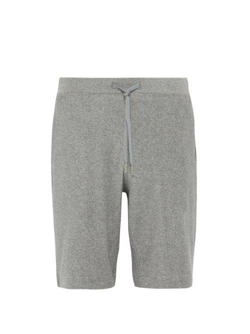 Matchesfashion.com Sunspel - Organic Cotton Towelling Shorts - Mens - Grey