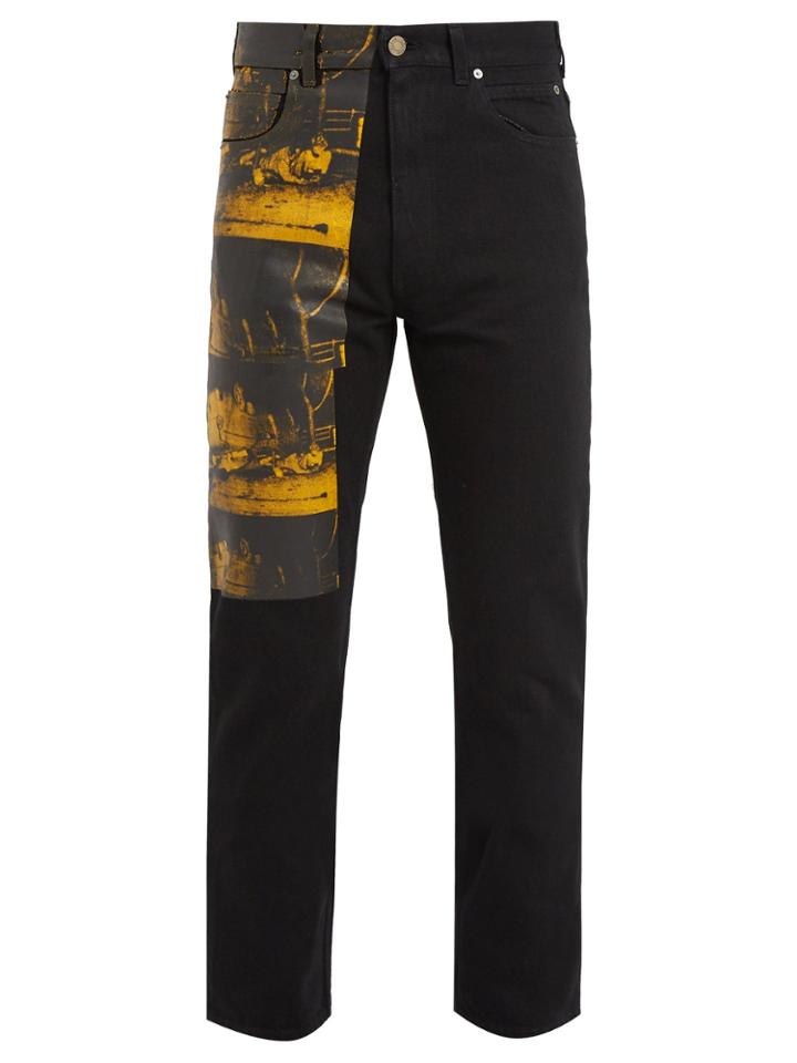Calvin Klein 205w39nyc Car Crash-print Straight-leg Jeans