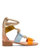 Pierre Hardy Azur Suede Flat Sandals