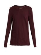 Matchesfashion.com Atm - Destroyed Cotton Slub Jersey T Shirt - Womens - Burgundy