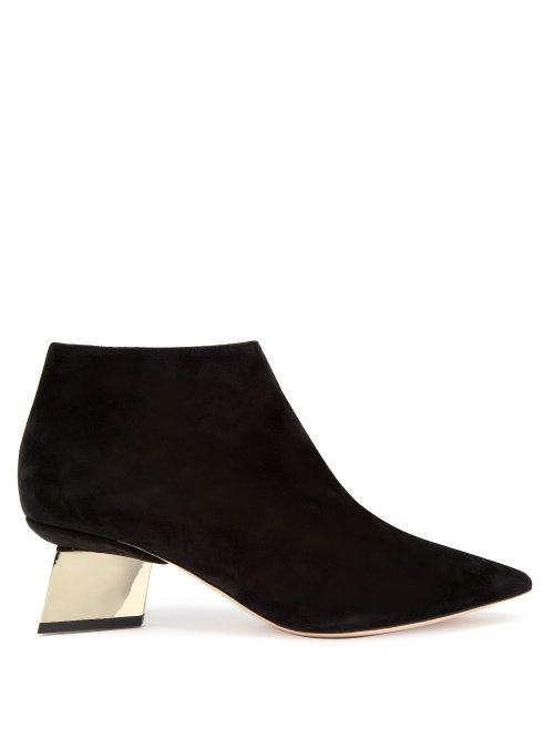 Matchesfashion.com Nicholas Kirkwood - Veronika Suede Ankle Boots - Womens - Black