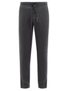Matchesfashion.com 120% Lino - Drawstring Waist Slubbed Linen Twill Trousers - Mens - Charcoal