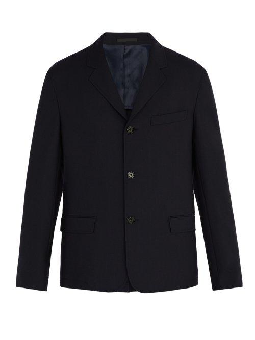 Matchesfashion.com Stella Mccartney - Three Button Single Breasted Wool Blazer - Mens - Navy
