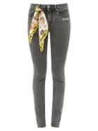 Matchesfashion.com Off-white - Printed Scarf Skinny Jeans - Womens - Grey