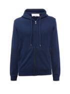 Derek Rose - Quinn Zipped Cotton-blend Hooded Sweatshirt - Mens - Navy