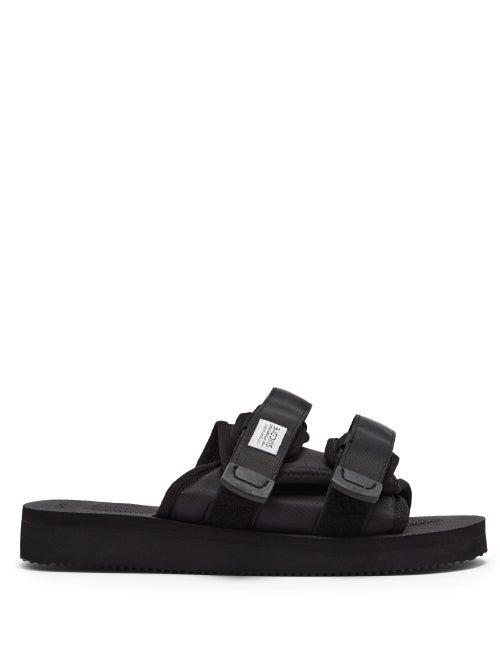 Matchesfashion.com Suicoke - Moto-cab Velcro-strap Slides - Womens - Black