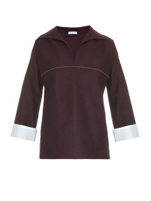 Tomas Maier Stud-detail Cotton Top
