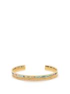 Matchesfashion.com Patcharavipa - 18kt Gold, Mother Of Pearl And Diamond Pav Bangle - Womens - Gold