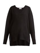 Matchesfashion.com Raey - V Neck Ribbed Cashmere Sweater - Womens - Black
