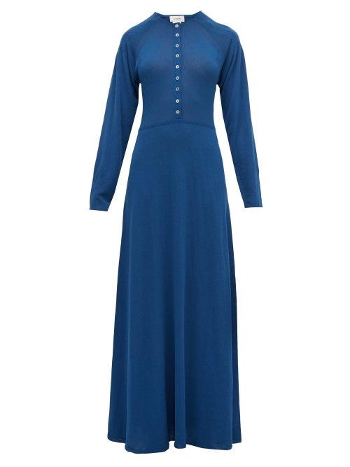 Matchesfashion.com Lemaire - Button Down Maxi Dress - Womens - Blue