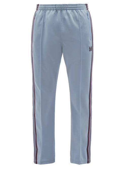 Needles - Butterfly-embroidered Jersey Track Pants - Mens - Blue