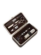 Matchesfashion.com F. Hammann - Leather Shaving And Manicure Set - Dark Brown