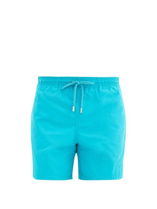 Matchesfashion.com Vilebrequin - Moorea Aqua-reactive-shell Swim Shorts - Mens - Light Blue