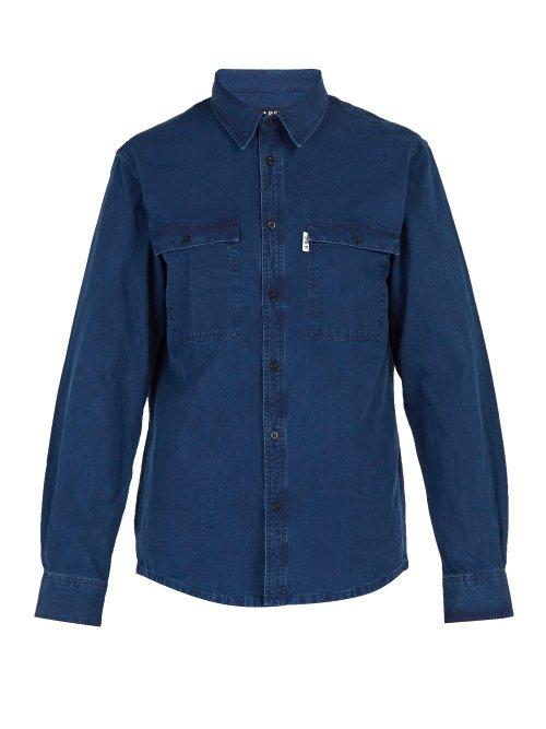 Matchesfashion.com A.p.c. - Enrico Denim Shirt - Mens - Blue
