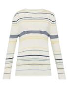 Matchesfashion.com King & Tuckfield - Ribbed Knit Striped Wool Sweater - Mens - Cream Multi