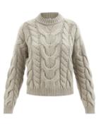Brunello Cucinelli - Cable-knit Cashmere Sweater - Womens - Grey