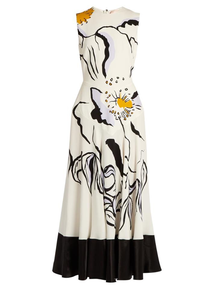 Roksanda Camillo Floral-print Silk Midi Dress