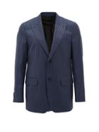 Matchesfashion.com Cobra S.c. - Single-breasted Pinstriped Wool Blazer - Mens - Navy