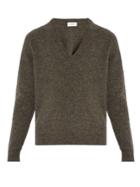 Lemaire Oversized V-neck Wool-knit Sweater