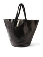 Khaite - Osa Whipstitched Leather Tote Bag - Womens - Black