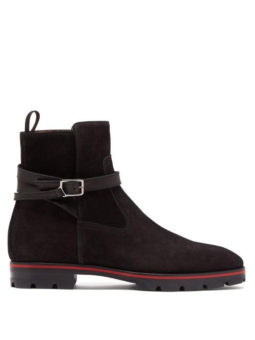 Matchesfashion.com Christian Louboutin - Kicko Suede Ankle Boots - Mens - Black