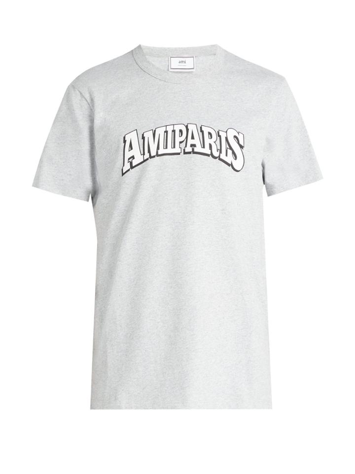 Ami Paris-print Cotton T-shirt