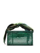 Matchesfashion.com Montunas - Guaria Scarf Handle Acetate Box Bag - Womens - Green Multi