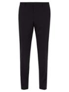 Matchesfashion.com Lanvin - Slim Fit Wool Blend Trousers - Mens - Navy