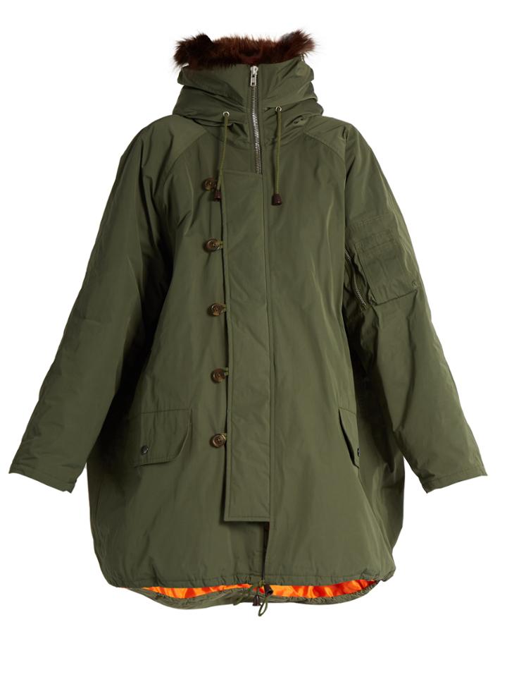 Martine Rose Oversized Faux-fur And Nylon Parka