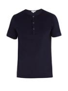 Sunspel Henley Short-sleeved Cotton T-shirt