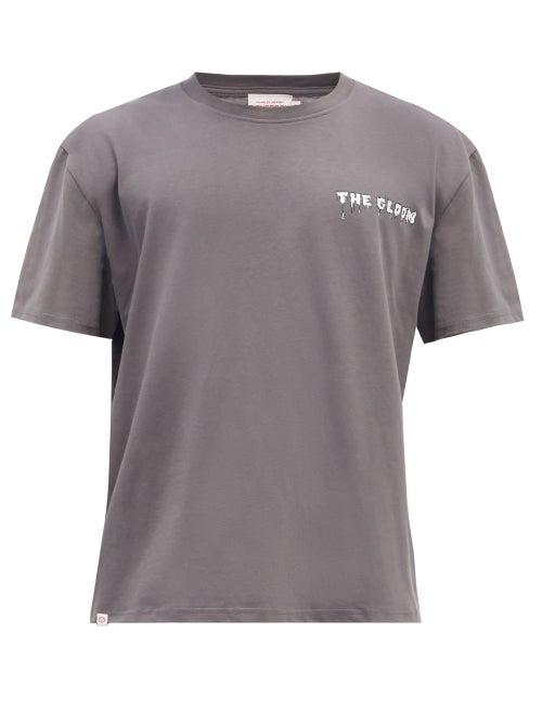 Mens Rtw Charles Jeffrey Loverboy - Basecamp Cotton-jersey T-shirt - Mens - Grey