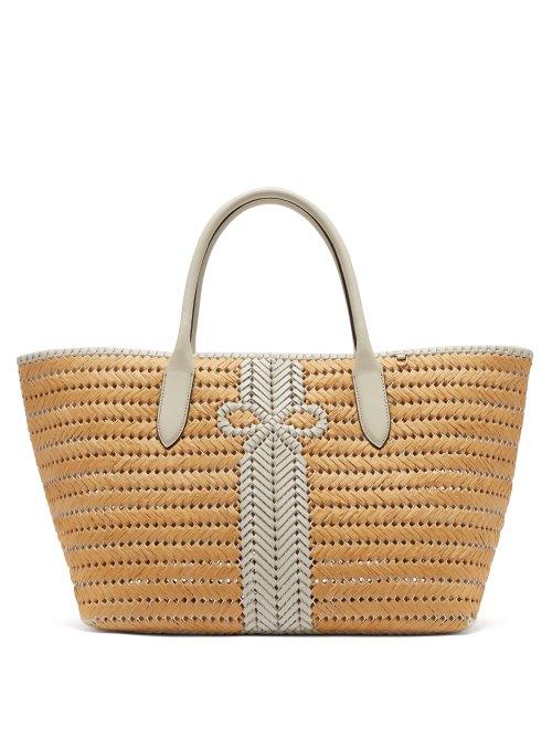 Matchesfashion.com Anya Hindmarch - The Neeson Large Straw Basket Bag - Womens - White Multi