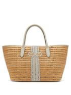 Matchesfashion.com Anya Hindmarch - The Neeson Large Straw Basket Bag - Womens - White Multi