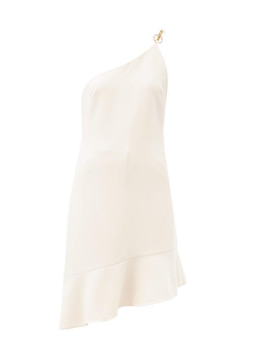 Matchesfashion.com Staud - Cortina One-shoulder Crepe Tunic Top - Womens - Ivory