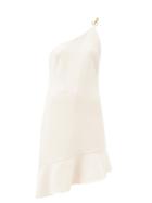 Matchesfashion.com Staud - Cortina One-shoulder Crepe Tunic Top - Womens - Ivory