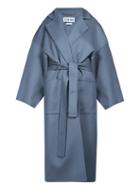 Matchesfashion.com Loewe - Piacenza Oversized Cashmere Coat - Womens - Blue